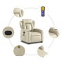 Cremefarbener Fußmassagesessel aus Kunstleder von , Sessel - Ref: Foro24-3204552, Preis: 328,27 €, Rabatt: %