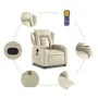 Sillón reclinable de masaje de pie cuero artificial color crema de , Sillones - Ref: Foro24-3204552, Precio: 351,42 €, Descue...