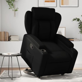 Black artificial leather liftable recliner chair by , Armchairs - Ref: Foro24-3204544, Price: 284,86 €, Discount: %