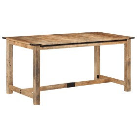 Mesa de comedor madera maciza de mango 160x80x75 cm en Mesas de cocina y de comedor | Comprar online en Foro24