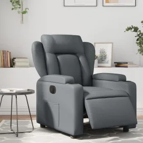 Sillón reclinable eléctrico de cuero sintético gris de , Sillones - Ref: Foro24-3204533, Precio: 251,98 €, Descuento: %