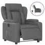 Sillón reclinable eléctrico de cuero sintético gris de , Sillones - Ref: Foro24-3204533, Precio: 251,81 €, Descuento: %