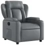 Sillón reclinable eléctrico de cuero sintético gris de , Sillones - Ref: Foro24-3204533, Precio: 251,81 €, Descuento: %
