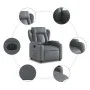 Sillón reclinable eléctrico de cuero sintético gris de , Sillones - Ref: Foro24-3204533, Precio: 251,81 €, Descuento: %