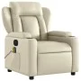 Cream synthetic leather electric reclining massage chair by , Armchairs - Ref: Foro24-3204538, Price: 312,35 €, Discount: %
