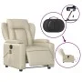 Cream synthetic leather electric reclining massage chair by , Armchairs - Ref: Foro24-3204538, Price: 312,35 €, Discount: %