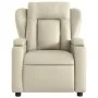Cream synthetic leather electric reclining massage chair by , Armchairs - Ref: Foro24-3204538, Price: 312,35 €, Discount: %
