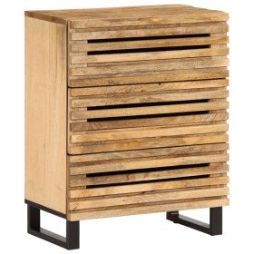 Aparador de madera maciza de mango rugosa 60x34x75 cm en Taquillas y armarios de almacenamiento | Comprar online en Foro24