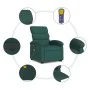 Elektrischer Massagesessel mit verstellbarer Liege, dunkelgrüner Stoff von , Sessel - Ref: Foro24-3204020, Preis: 357,29 €, R...