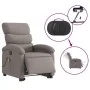 Liftable reclining electric massage chair taupe fabric by , Armchairs - Ref: Foro24-3204022, Price: 340,84 €, Discount: %