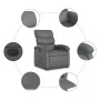 Gray Faux Leather Power Recliner by , Armchairs - Ref: Foro24-3204029, Price: 246,44 €, Discount: %