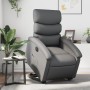 Sillón reclinable elevable eléctrico de cuero sintético gris | Foro24.es | Tu tienda online para hogar, jardín y más Foro24.es