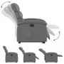 Sillón reclinable elevable eléctrico de cuero sintético gris de , Sillones - Ref: Foro24-3204057, Precio: 329,98 €, Descuento: %