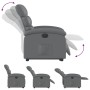 Sillón reclinable elevable eléctrico de cuero sintético gris | Foro24.es | Tu tienda online para hogar, jardín y más Foro24.es