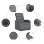 Sillón reclinable elevable eléctrico de cuero sintético gris de , Sillones - Ref: Foro24-3204057, Precio: 329,98 €, Descuento: %