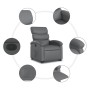 Sillón reclinable elevable eléctrico de cuero sintético gris | Foro24.es | Tu tienda online para hogar, jardín y más Foro24.es