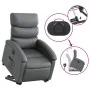 Sillón reclinable elevable eléctrico de cuero sintético gris de , Sillones - Ref: Foro24-3204057, Precio: 329,98 €, Descuento: %