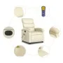 Electric lifting massage chair cream synthetic leather by , Armchairs - Ref: Foro24-3204062, Price: 337,55 €, Discount: %