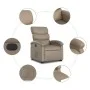 Sillón elevable eléctrico cuero artificial capuchino de , Sillones - Ref: Foro24-3204060, Precio: 329,82 €, Descuento: %