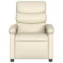 Sillón de masaje reclinable eléctrico cuero sintético crema de , Sillones - Ref: Foro24-3204034, Precio: 254,02 €, Descuento: %
