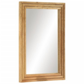 Espejo de baño madera maciza mango rugosa y vidrio 50x70 cm en Muebles de baño | Comprar online en Foro24