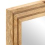 Espejo de baño madera maciza mango rugosa y vidrio 50x70 cm en Muebles de baño | Comprar online en Foro24