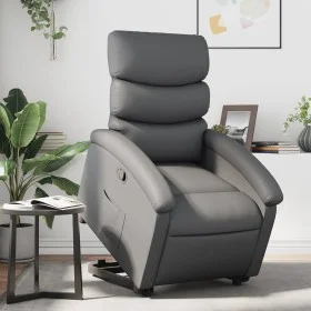 Gray artificial leather liftable recliner chair by , Armchairs - Ref: Foro24-3204043, Price: 279,21 €, Discount: %