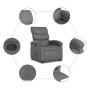 Grauer verstellbarer Sessel aus Kunstleder von , Sessel - Ref: Foro24-3204043, Preis: 261,28 €, Rabatt: %