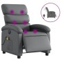 Sillón de masaje reclinable eléctrico cuero sintético gris de , Sillones - Ref: Foro24-3204036, Precio: 248,93 €, Descuento: %