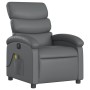 Sillón de masaje reclinable eléctrico cuero sintético gris de , Sillones - Ref: Foro24-3204036, Precio: 248,93 €, Descuento: %