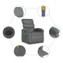 Gray synthetic leather electric reclining massage chair by , Armchairs - Ref: Foro24-3204036, Price: 249,57 €, Discount: %