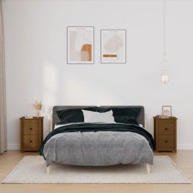 Nachttische 2 Stück honigbraunes Kiefernholz 40x35x61,5 cm von vidaXL, Nachttische - Ref: Foro24-820953, Preis: 88,86 €, Raba...