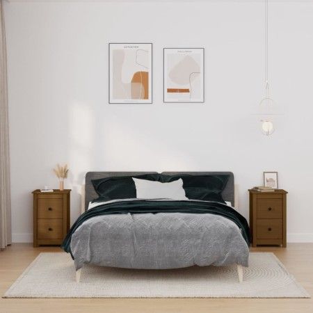 Nachttische 2 Stück honigbraunes Kiefernholz 40x35x61,5 cm von vidaXL, Nachttische - Ref: Foro24-820953, Preis: 88,86 €, Raba...
