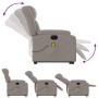 Anhebbarer elektrischer Massagesessel mit taupefarbenem Stoff von , Sessel - Ref: Foro24-3205360, Preis: 359,22 €, Rabatt: %