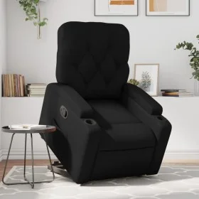 Sillón reclinable elevable cuero artificial negro de , Sillones - Ref: Foro24-3204772, Precio: 285,74 €, Descuento: %