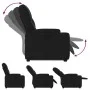 Sillón reclinable elevable cuero artificial negro de , Sillones - Ref: Foro24-3204772, Precio: 285,74 €, Descuento: %