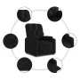 Sillón reclinable elevable cuero artificial negro de , Sillones - Ref: Foro24-3204772, Precio: 285,74 €, Descuento: %
