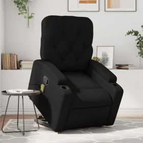 Sillón reclinable de masaje de pie cuero artificial negro de , Sillones - Ref: Foro24-3204779, Precio: 297,73 €, Descuento: %