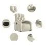 Sillón reclinable elevable eléctrico de cuero sintético crema de , Sillones - Ref: Foro24-3204787, Precio: 334,48 €, Descuent...