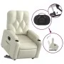 Sillón reclinable elevable eléctrico de cuero sintético crema de , Sillones - Ref: Foro24-3204787, Precio: 334,48 €, Descuent...