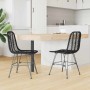 Silla de comedor 2 pcs Negro 44.5 x 55 x 85 cm Ratan e Hierro en Sillas de comedor | Comprar online en Foro24