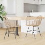 Silla de comedor 2 pcs Natural 57 x 54.5 x 85 cm Ratan e Hierro en Sillas de comedor | Comprar online en Foro24