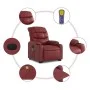 Electric lifting massage chair red artificial leather by , Armchairs - Ref: Foro24-3206624, Price: 361,29 €, Discount: %