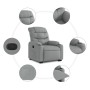 Hellgrauer, anhebbarer Liegesessel aus Stoff von , Sessel - Ref: Foro24-3206645, Preis: 272,30 €, Rabatt: %