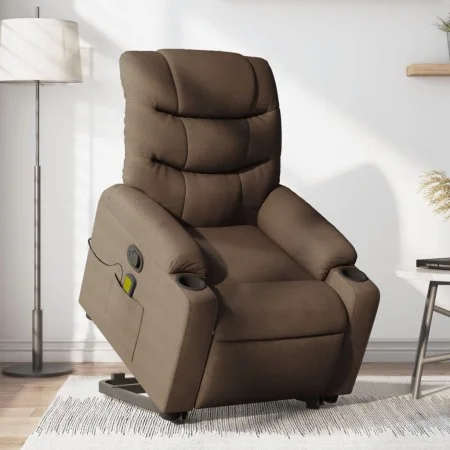 Silla de masaje reclinable de pie de tela marrón de , Sillones - Ref: Foro24-3206658, Precio: 349,79 €, Descuento: %
