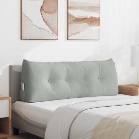 Cojín de Espalda Gris Claro 120 x 24 x 50 cm Terciopelo en Almohadas lumbares | Comprar online en Foro24