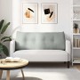 Cojín de Espalda Gris Claro 120 x 24 x 50 cm Terciopelo en Almohadas lumbares | Comprar online en Foro24