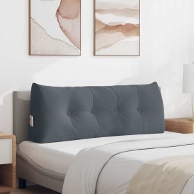 Cojín de Espalda Gris oscuro 120 x 24 x 50 cm Terciopelo en Almohadas lumbares | Comprar online en Foro24