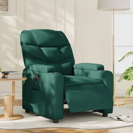 Dark green fabric electric recliner by , Armchairs - Ref: Foro24-3204578, Price: 250,74 €, Discount: %