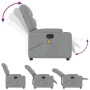 Sillón reclinable de masaje eléctrico tela gris claro de , Sillones - Ref: Foro24-3204584, Precio: 259,69 €, Descuento: %